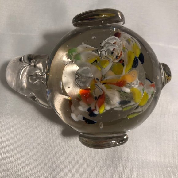Art Glass Paper Weight Colorful Elephant - Picture 5 of 5